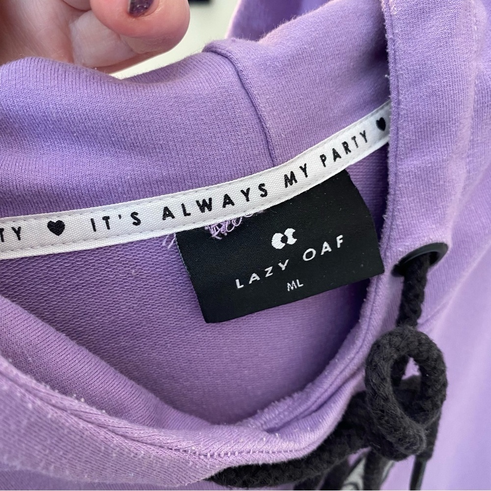 Lazy Oaf Rare Elephant Fucked oversized Hoodie Dress Size S/M - Picture 6 of 7